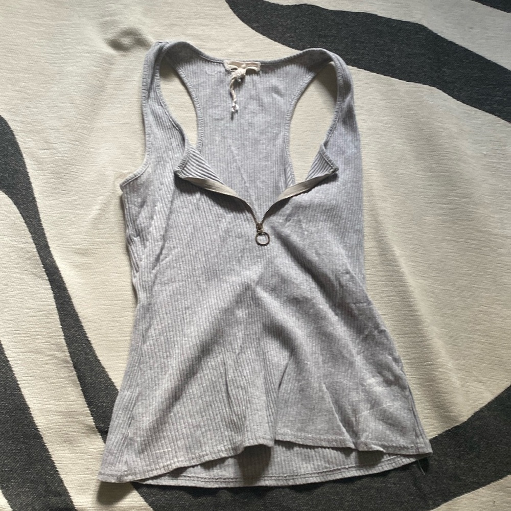 Grey quarter zip